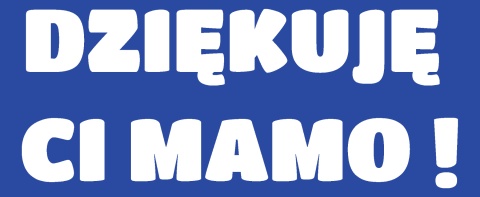 Napis "DZIĘKUJĘ CI MAMO!" 1 Dekoracje z papieru Napis "DZIĘKUJĘ CI MAMO!" 1 Dekoracje z papieru