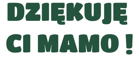 Napis "DZIĘKUJĘ CI MAMO!" 1 Dekoracje z papieru Napis "DZIĘKUJĘ CI MAMO!" 1 Dekoracje z papieru