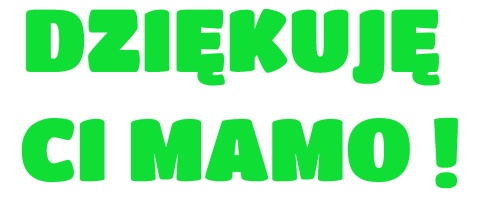 Napis "DZIĘKUJĘ CI MAMO!" 1 Dekoracje z papieru Napis "DZIĘKUJĘ CI MAMO!" 1 Dekoracje z papieru