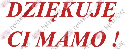 Napis "DZIĘKUJĘ CI MAMO!" 2 Dekoracje z papieru