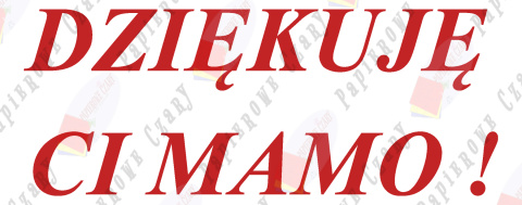 Napis "DZIĘKUJĘ CI MAMO!" 2 Dekoracje z papieru