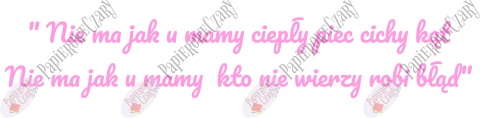Napis "Nie ma jak u mamy..." Dekoracje z papieru