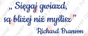 Napis "Sięgaj gwiazd (...) Richard Branson" Dekoracje z papieru