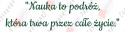 Napis "Nauka to podróż..." Dekoracje z papieru