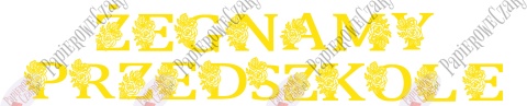 Napis "ŻEGNAMY PRZEDSZKOLE" kwiaty 1 Dekoracje z papieru