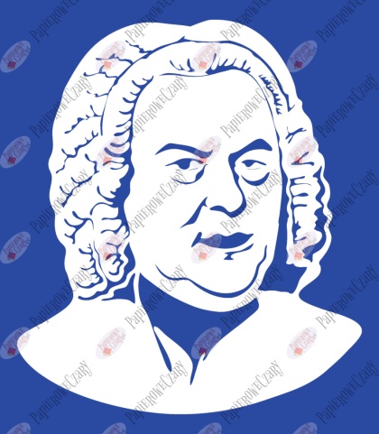 Kompozytorzy BACH Dekoracje z papieru