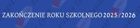 Napis ZAKOŃCZENIE ROKU SZKOLNEGO 2025/2026 Dekoracje z papieru