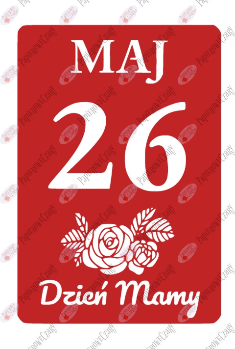 Kartka z kalendarza 26 Maj 1 Dekoracje z papieru