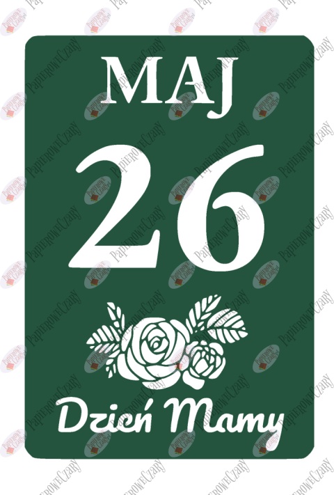Kartka z kalendarza 26 Maj 1 Dekoracje z papieru