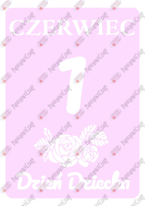 Kartka z kalendarza 1 Czerwiec 1 Dekoracje z papieru