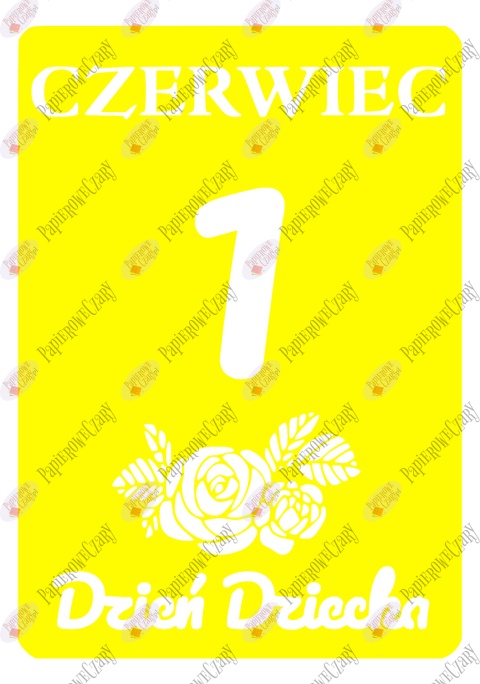 Kartka z kalendarza 1 Czerwiec 1 Dekoracje z papieru