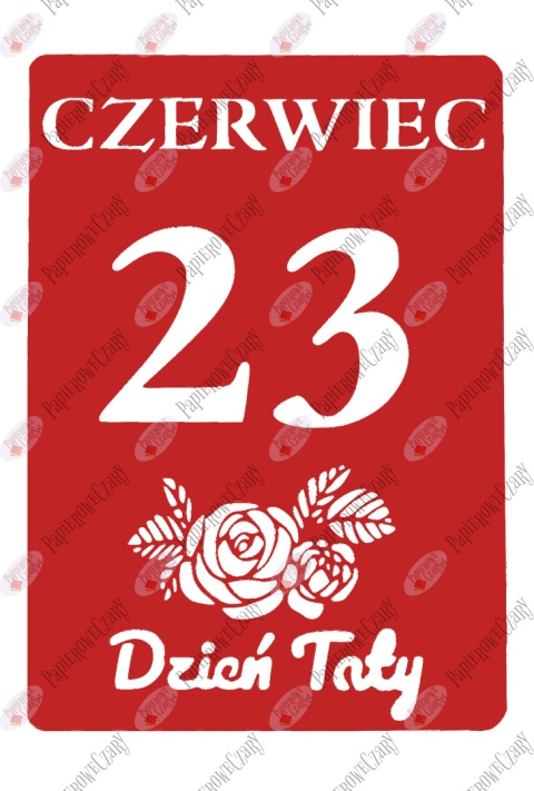 Kartka z kalendarza 23 Czerwiec 1 Dekoracje z papieru