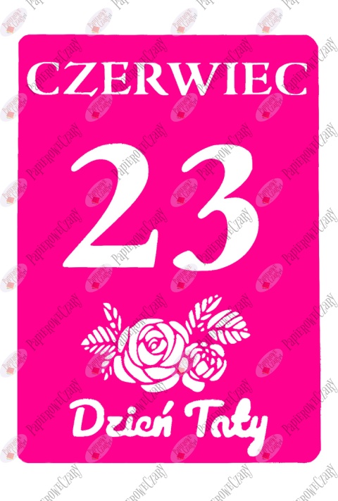 Kartka z kalendarza 23 Czerwiec 1 Dekoracje z papieru