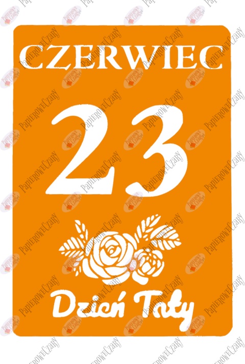 Kartka z kalendarza 23 Czerwiec 1 Dekoracje z papieru