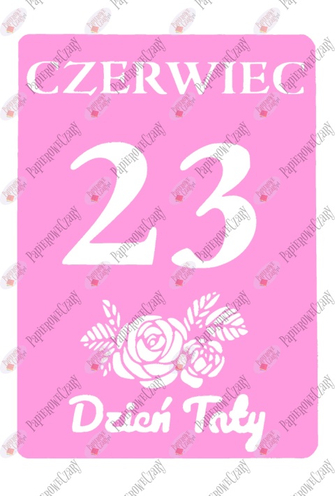 Kartka z kalendarza 23 Czerwiec 1 Dekoracje z papieru