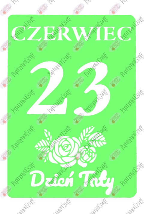 Kartka z kalendarza 23 Czerwiec 1 Dekoracje z papieru