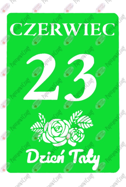 Kartka z kalendarza 23 Czerwiec 1 Dekoracje z papieru