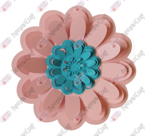 Kwiat 3D 101 Dwukolorowy Dekoracje z papieru