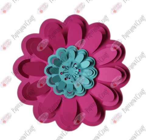 Kwiat 3D 101 Dwukolorowy Dekoracje z papieru