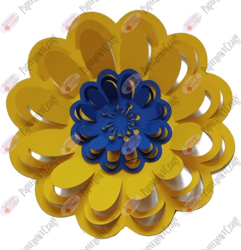 Kwiat 3D 101 Dwukolorowy Dekoracje z papieru