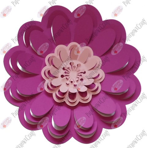 Kwiat 3D 101 Dwukolorowy Dekoracje z papieru