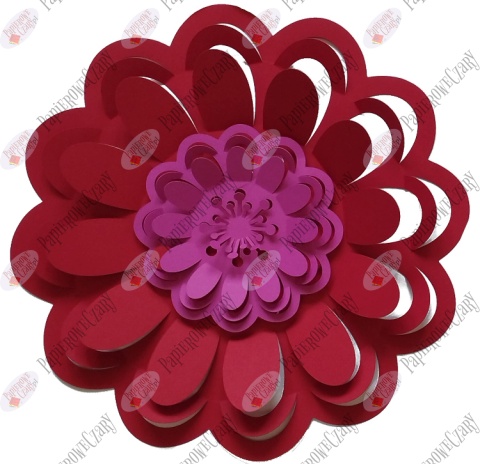 Kwiat 3D 101 Dwukolorowy Dekoracje z papieru