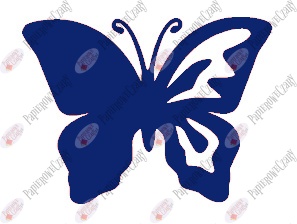 Motyl 10 półpełny Dekoracje z papieru