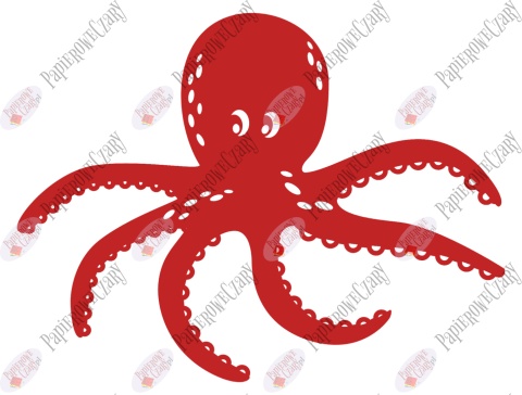 Ośmiornica 2 Dekoracje z papieru