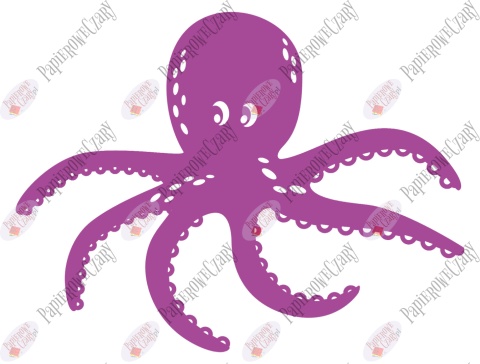 Ośmiornica 2 Dekoracje z papieru