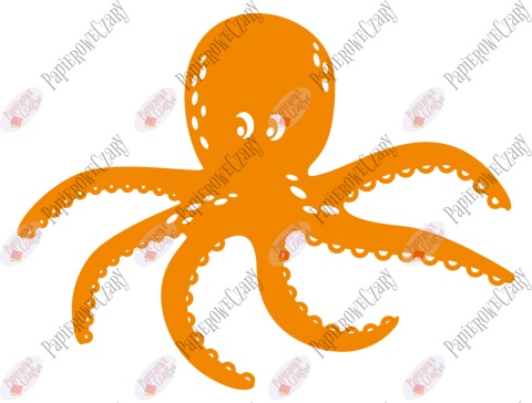 Ośmiornica 2 Dekoracje z papieru