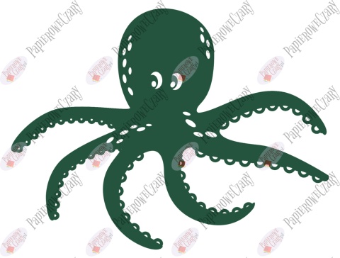 Ośmiornica 2 Dekoracje z papieru