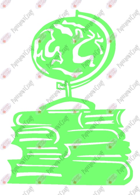 Globus na książkach 1 Dekoracje z papieru