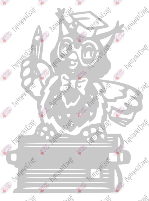 Sowa na książkach 1 Dekoracje z papieru