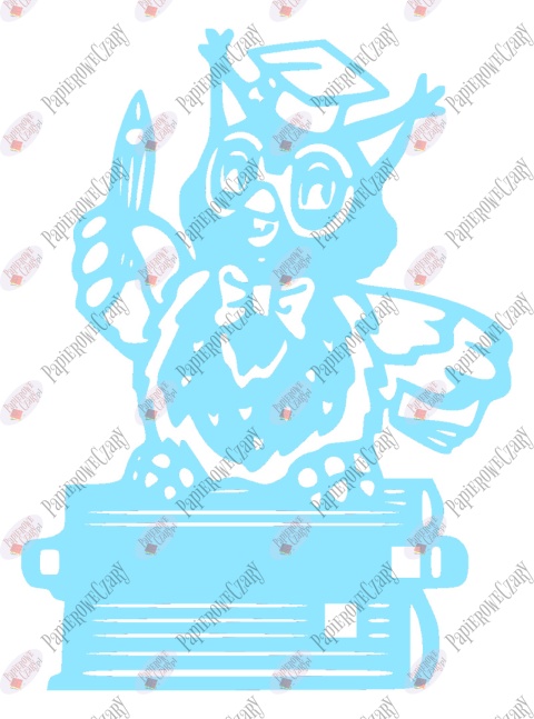 Sowa na książkach 1 Dekoracje z papieru