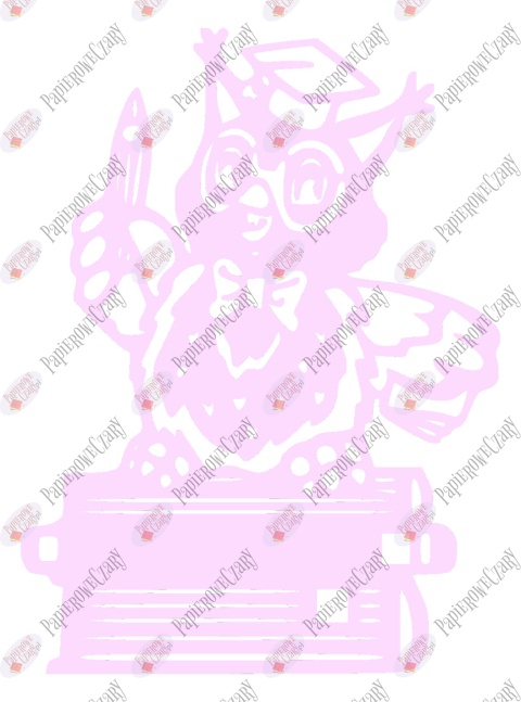 Sowa na książkach 1 Dekoracje z papieru