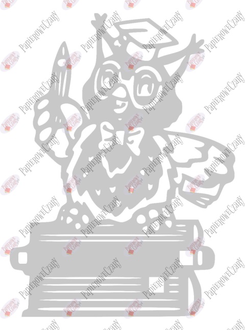 Sowa na książkach 1 Dekoracje z papieru