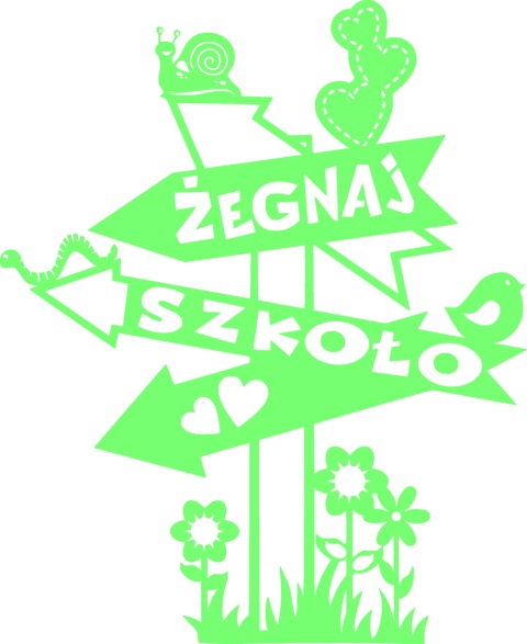 Żegnaj szkoło 2 Dekoracje z papieru Żegnaj szkoło 2 Dekoracje z papieru
