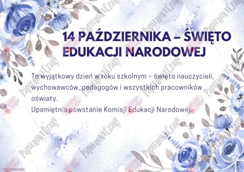 14 Października Dzień Edukacji Narodowej - Pomoce dydaktyczne - plik PDF - PRODUKT CYFROWY