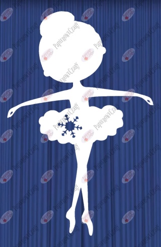 Baletnica 2 z płatkiem Dekoracje z papieru