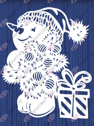 Bałwan 1 Dekoracje z papieru