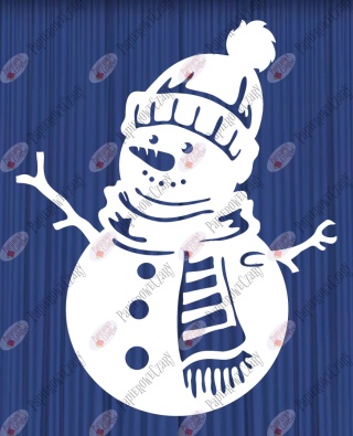 Bałwan 13 Dekoracje z papieru