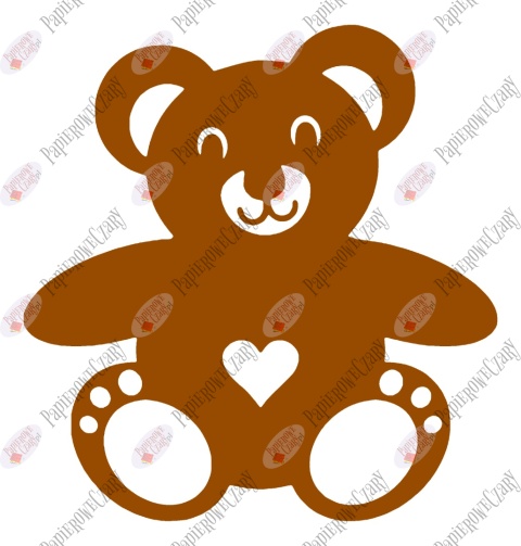 Miś 1 Dekoracje z papieru