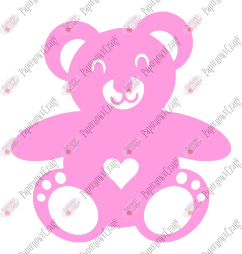 Miś 1 Dekoracje z papieru