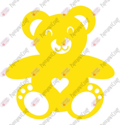 Miś 1 Dekoracje z papieru