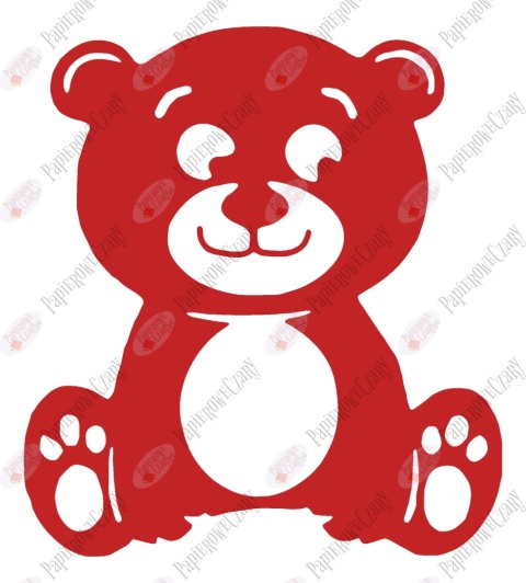 Miś 2 Dekoracje z papieru