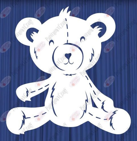 Miś 3 Dekoracje z papieru