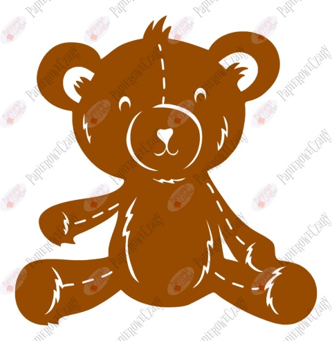 Miś 3 Dekoracje z papieru