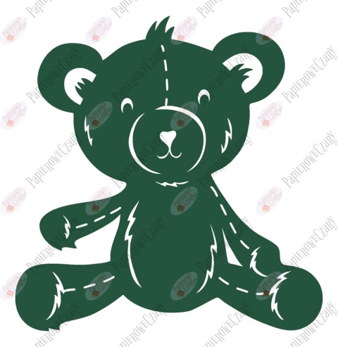 Miś 3 Dekoracje z papieru