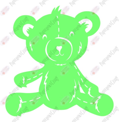 Miś 3 Dekoracje z papieru