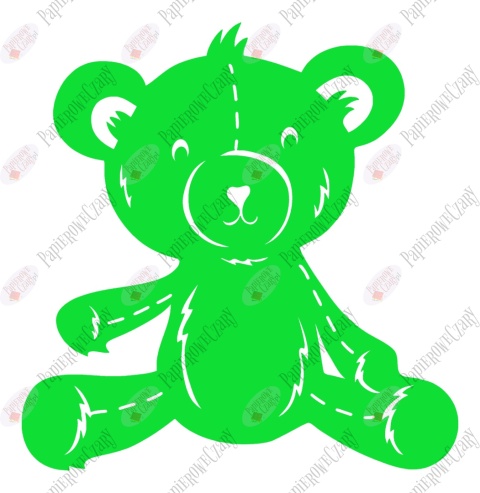 Miś 3 Dekoracje z papieru